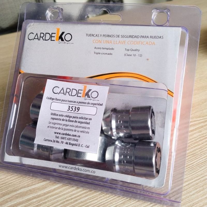 Kit de tuercas antirrobo con código único – Seguridad para ruedas Bogotá